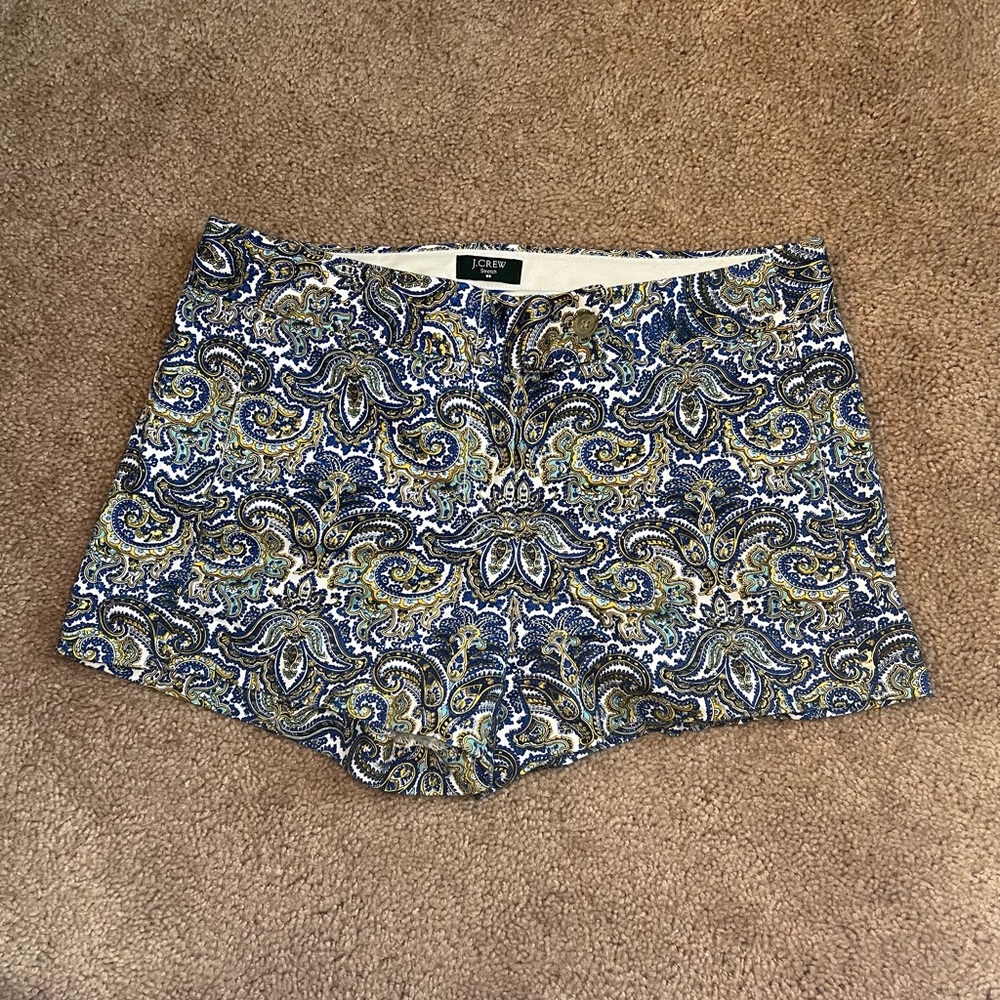 J. Crew city fit shorts in paisley